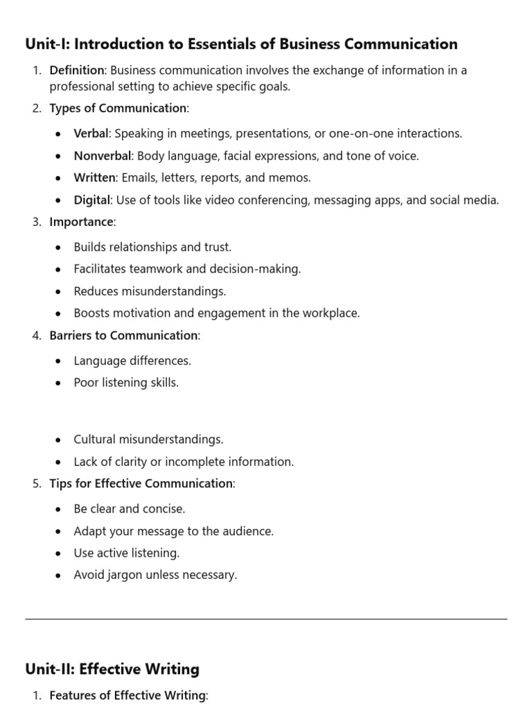 Essentials of Business Communication Guide | PDF | Communication ...