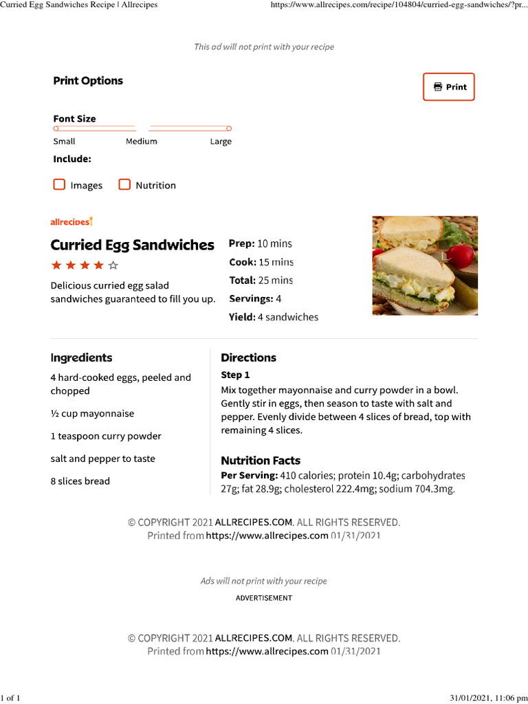 Curried egg sandwiches recipe allrecipes pdf