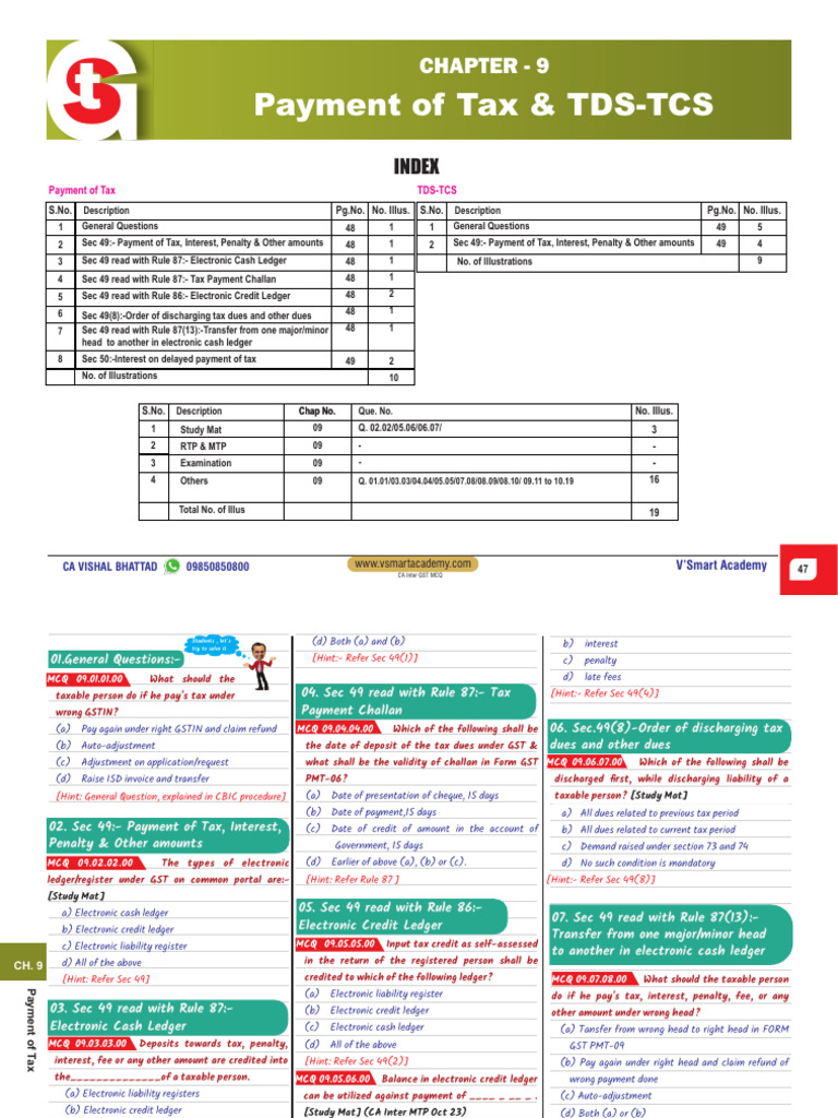 GST Tax Payment Guidelines and MCQs | PDF | Value Added Tax | Taxes