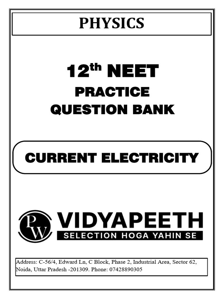 03 current electricity practice question by kapil sir pdf series