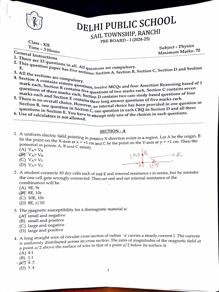 Physics Question Paper Pdf