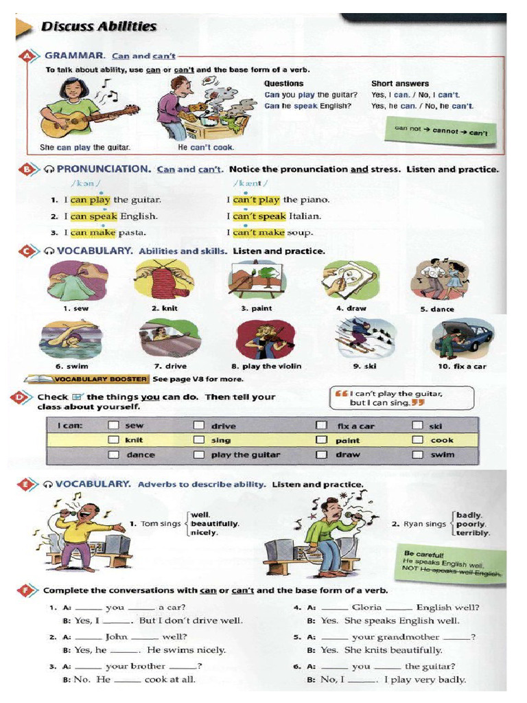 Worksheet13 Discuss Abilities | PDF