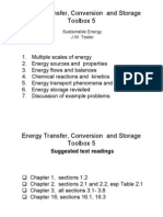 Energy Transfer, Conversion and Storage Toolbox 5: Sustainable Energy J.W. Tester