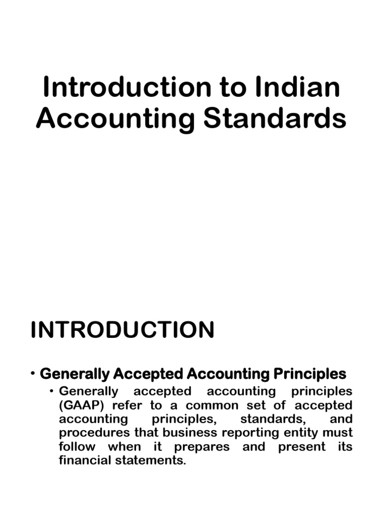 Unit 1 Introduction To Indian Accounting Standards | PDF | Financial ...