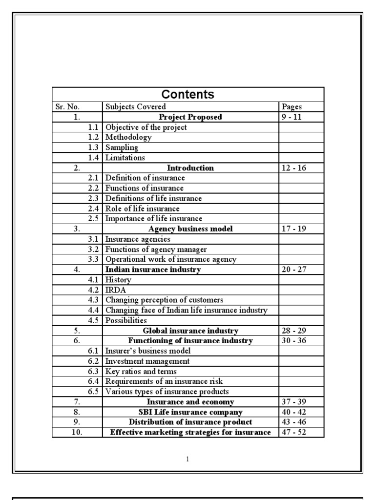 Project Report On Insurance | PDF