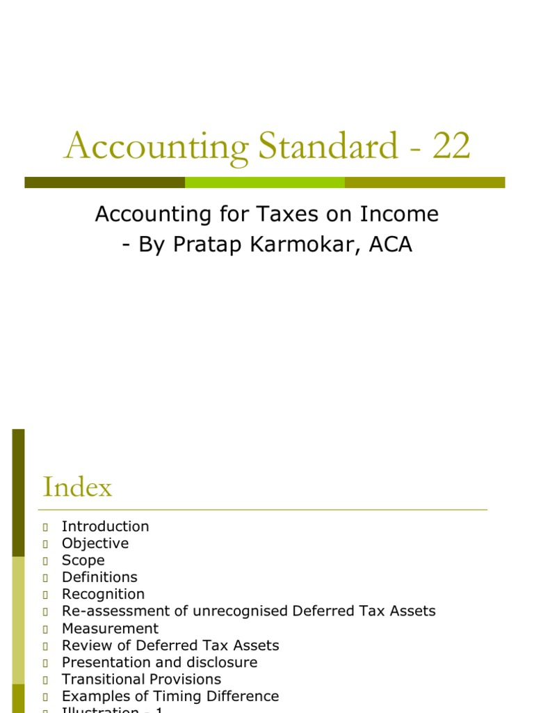AS 22: Accounting for Income Taxes | PDF