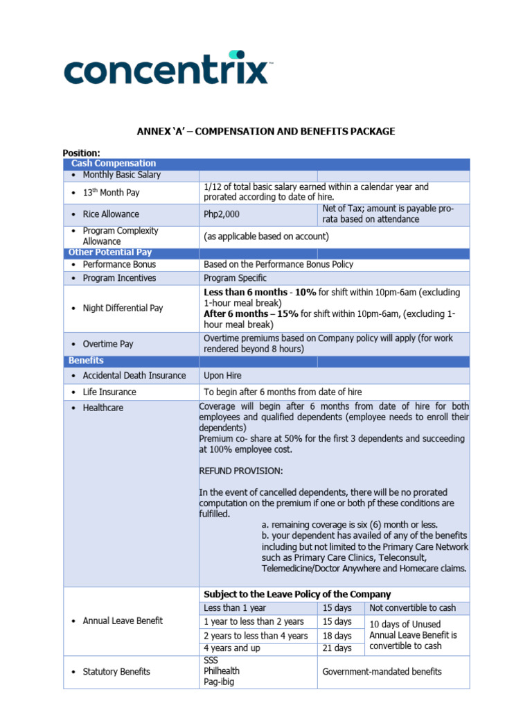 Compensation and Benefits Overview | PDF | Insurance | Pro Rata