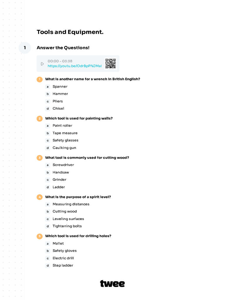 Tools and Equipment | PDF