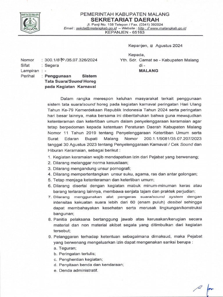 Surat Edaran Sound Horeg di Jatim Terbit, Atur Tingkat Kebisingan