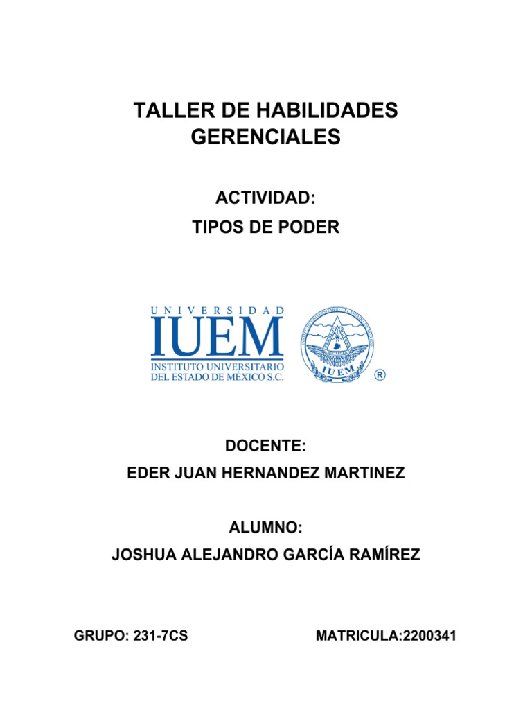 Tipos de Poder | PDF | Poder (social y político) | Motivación