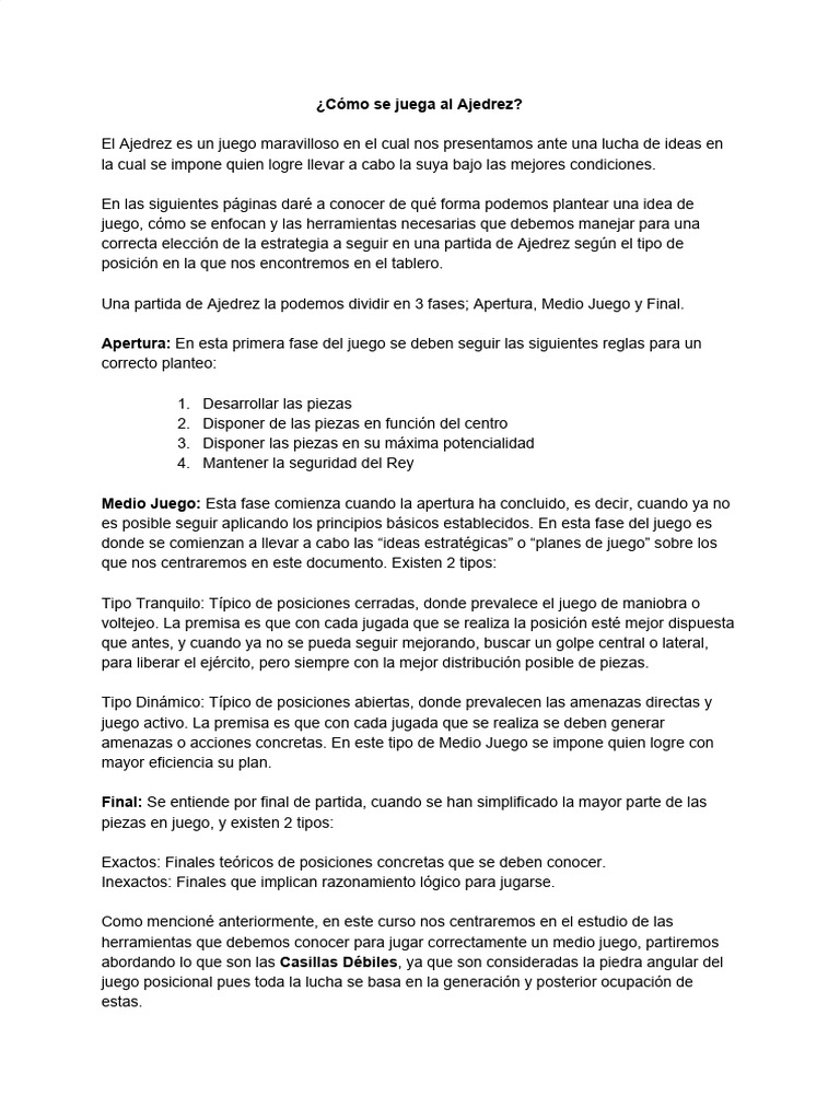 Estrategia Elemental | PDF | Ajedrez | Juegos de mesa