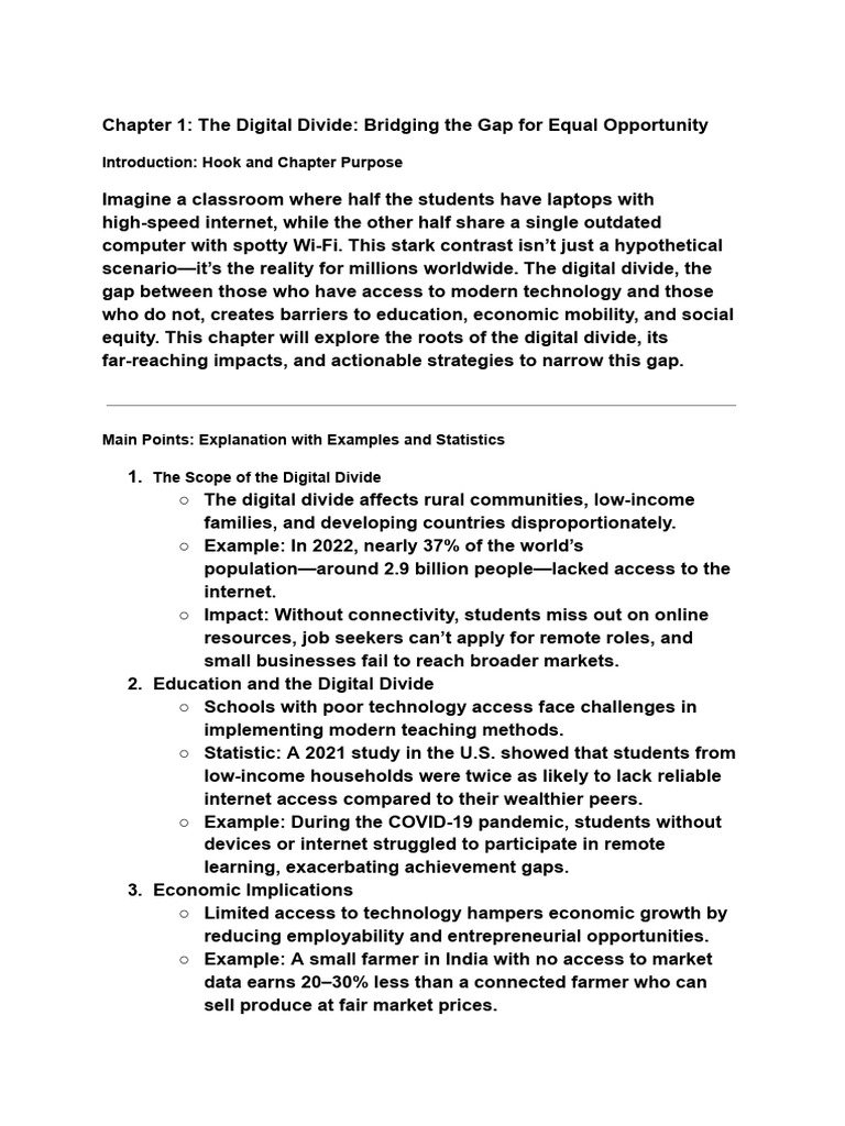Bridging the Digital Divide in Education | PDF | Mindset | Educational ...