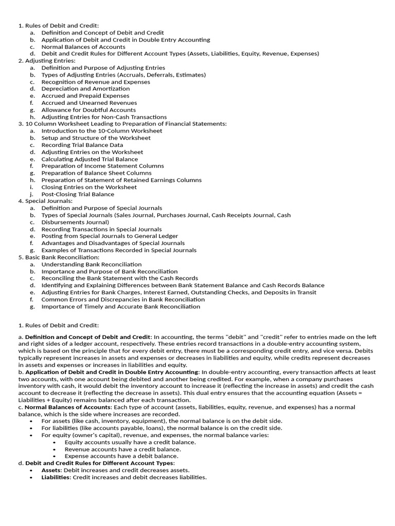 REVIEWER-1 | PDF | Debits And Credits | Deferral