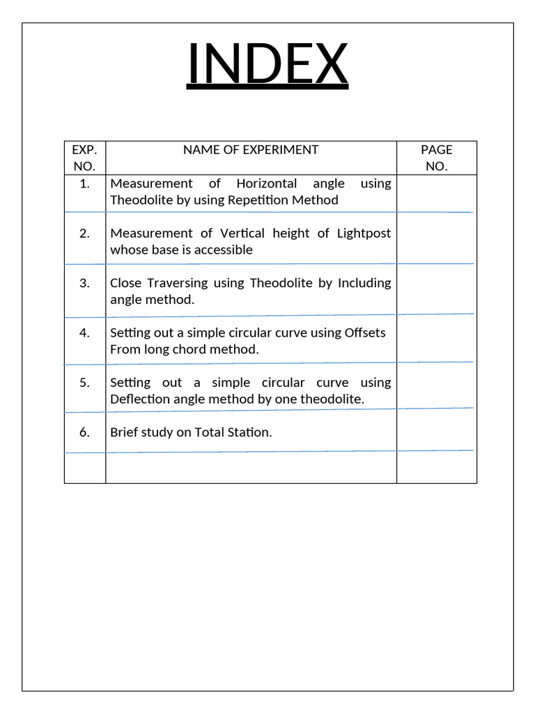 Index Survey | PDF