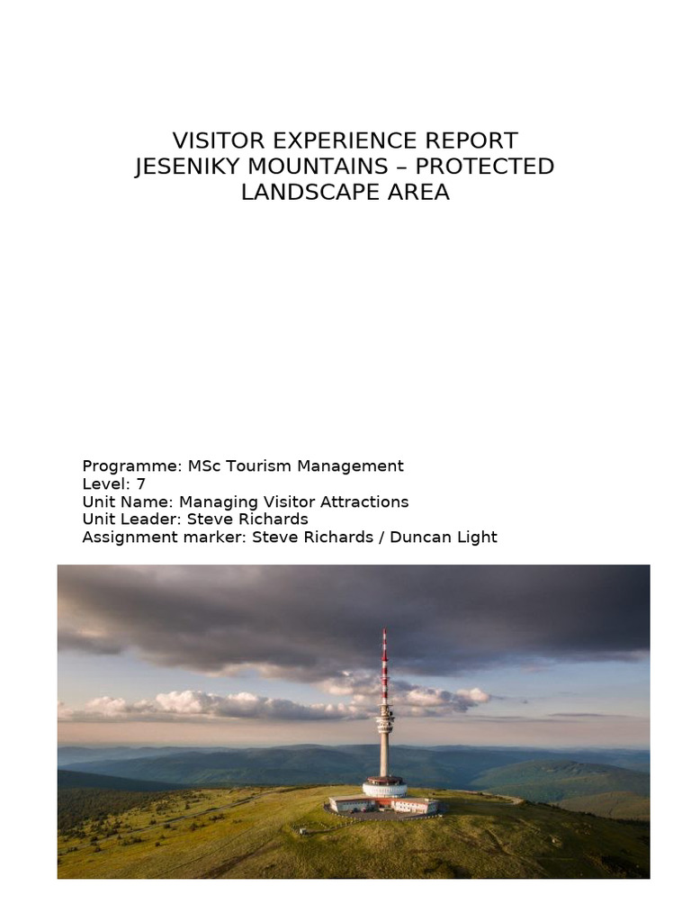 Jeseniky Mountains Visitor Experience Report | PDF | Tourism ...