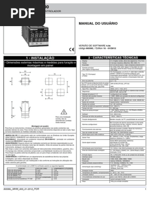 Manual do Controlador Gefran 600 | PDF | Relé | Termopar