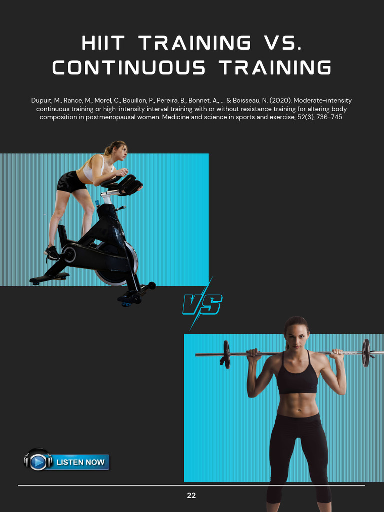 HIIT vs MICT for Postmenopausal Women | PDF