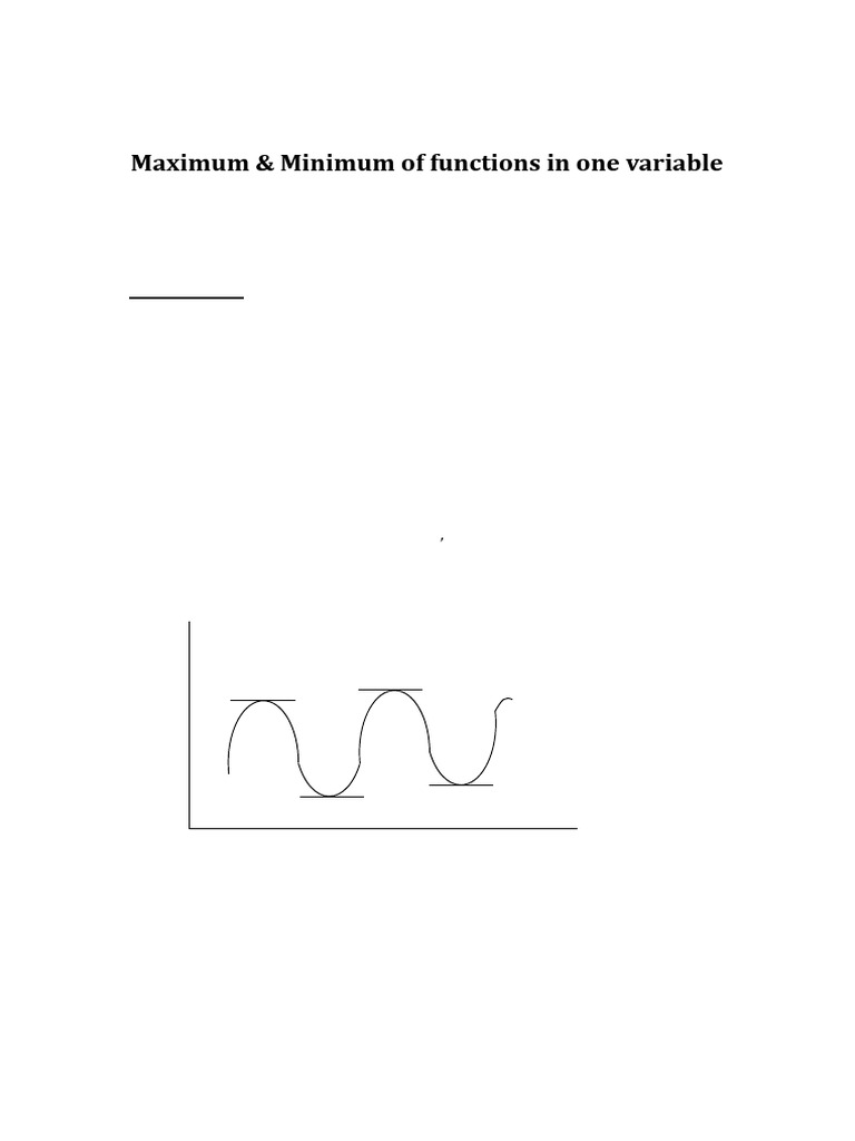 Max &Min | PDF | Calculus | Mathematical Analysis