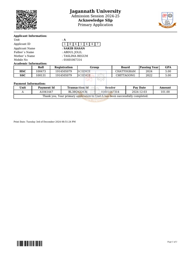 jnu-admission-2024-2025-1041447 | PDF