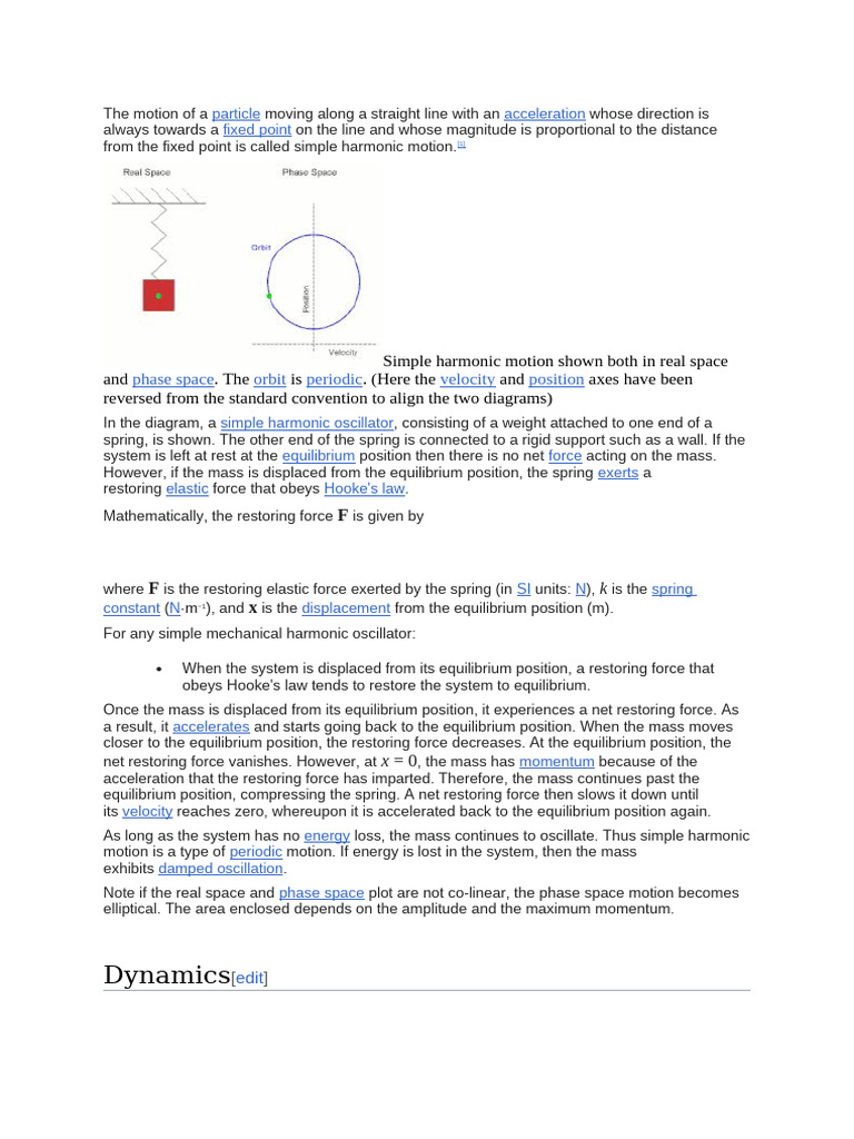 Physics Project | PDF | Oscillation | Motion (Physics)