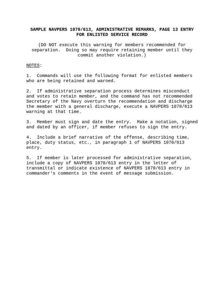 Sample Navy Page 13 Entry Guide | PDF | Military Discharge | Justice