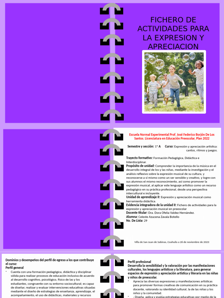 Actividades Musicales para Preescolar | PDF | Educación de la primera ...