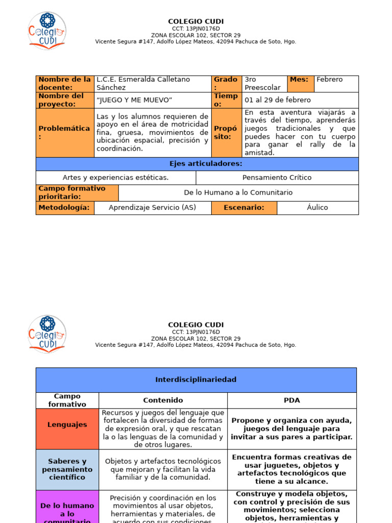 Formato de Planeación 3° Preescolar | PDF | Educación de la primera ...