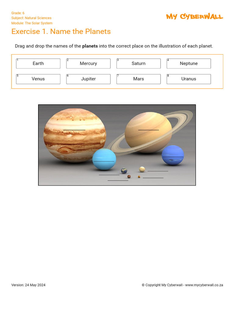 Name The Planets | PDF