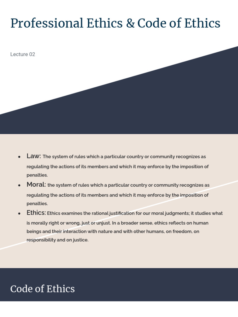 Professional Ethics & Code of Ethics | PDF | Computer Security | Security