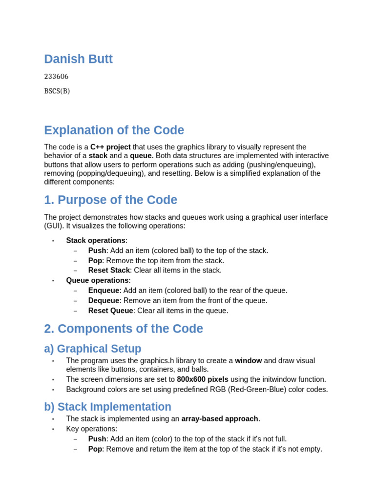 Visualizing Stacks and Queues in C++ | PDF | Queue (Abstract Data Type ...