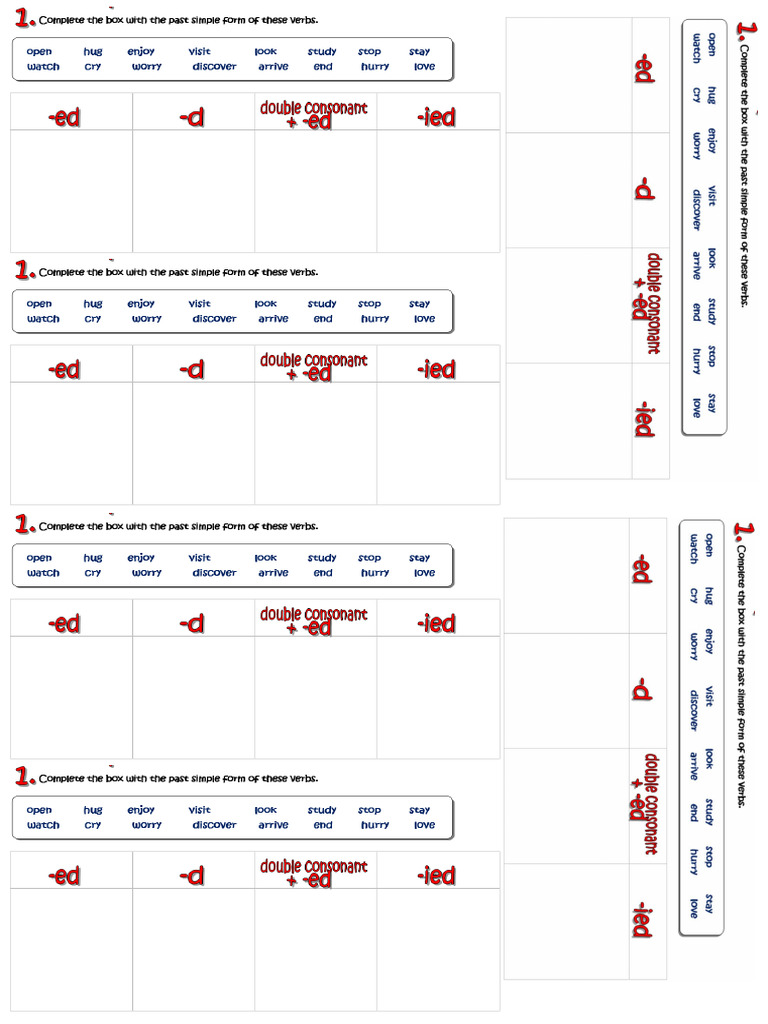 Regular Verbs Chart Classification | PDF