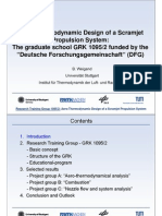 Aero-Thermodynamic Design of A Scramjet Propulsion System: The Graduate School GRK 1095/2 Funded by The "Deutsche Forschungsgemeinschaft" (DFG)