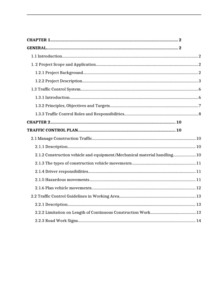 TRAFFIC MANAGEMENT PLAN | PDF | Road | Traffic