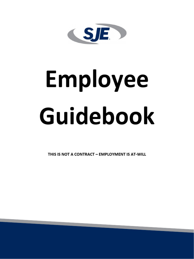 SJE Employee Guidebook Overview | PDF | Employment | Harassment
