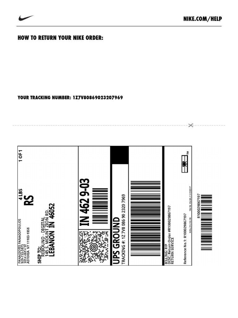 How to Return Your Nike Order | PDF