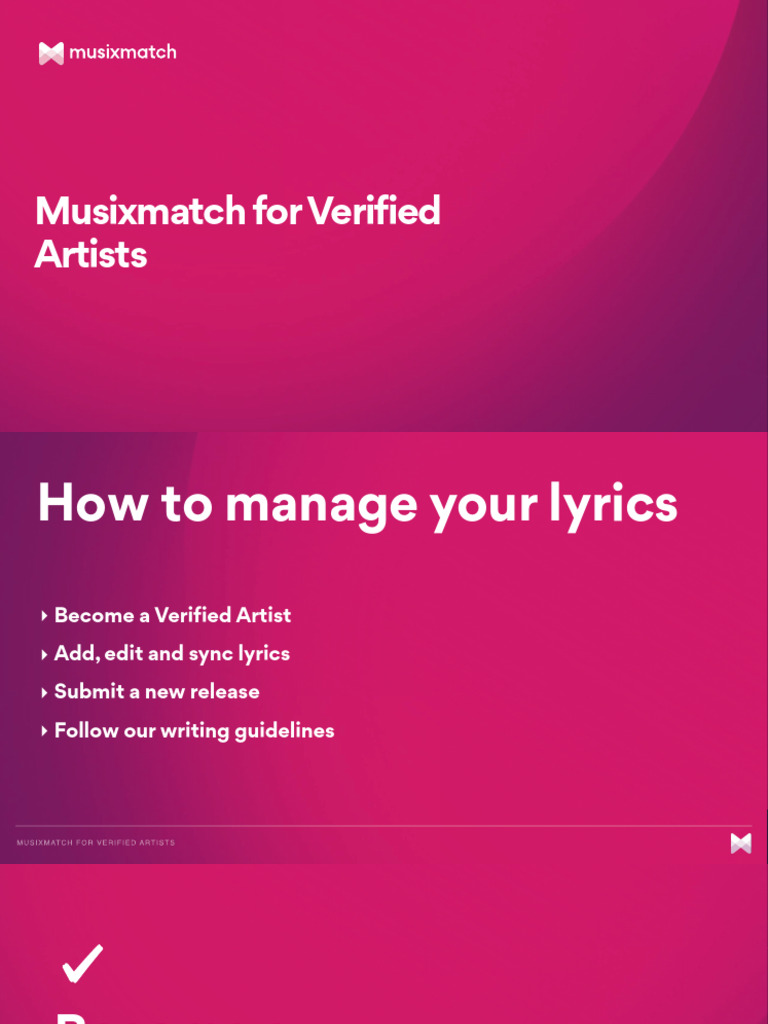10 Musixmatch For Verified Artists | PDF | Application Software ...