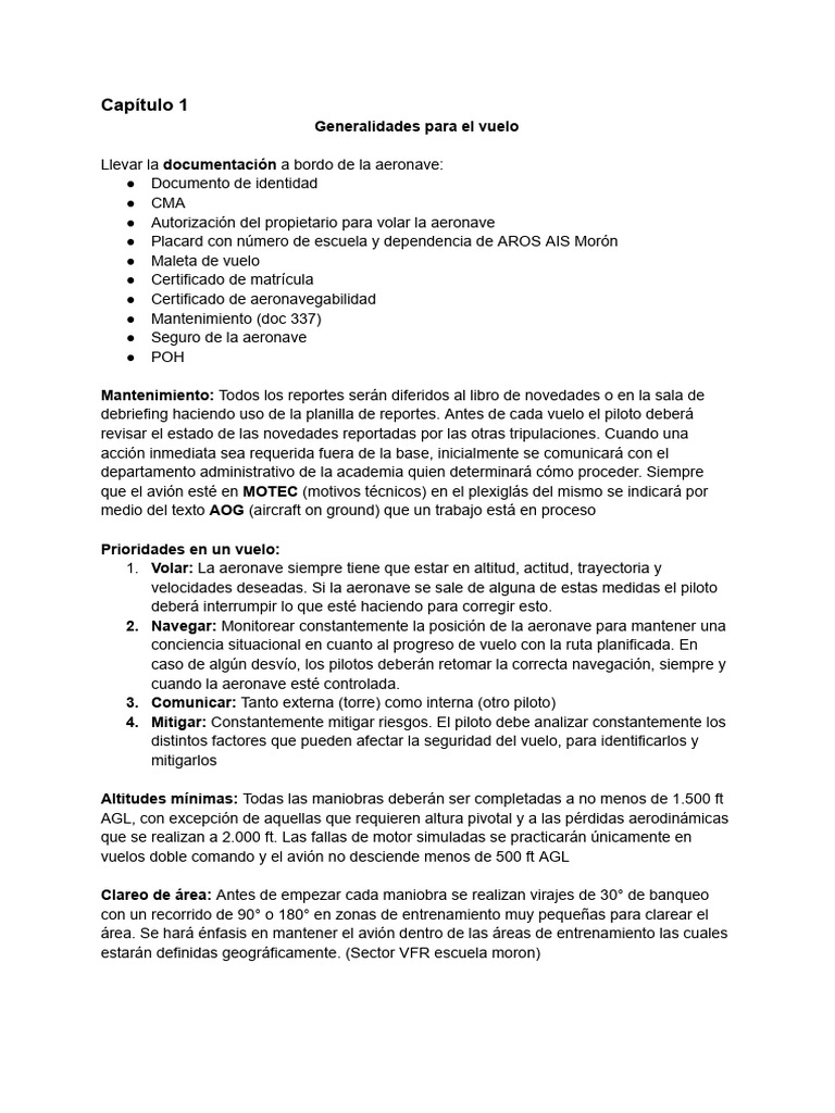 Manual Tecnica de Vuelo | PDF | Pista | Quitarse