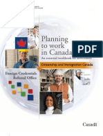 Planning To Work in Canada?: Foreign Credentials Referral Office