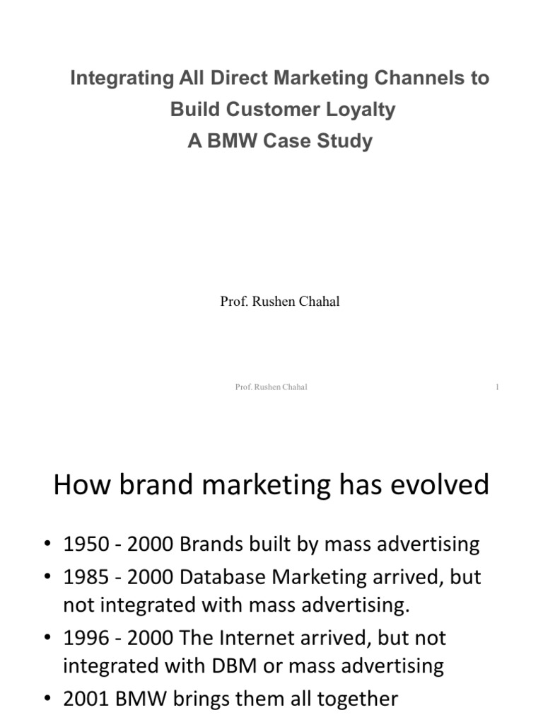 Build Customer Loyalty - BMW Case Study | PDF | Marketing | Sales
