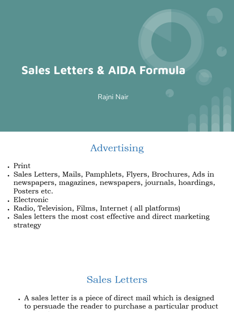 Sales Letters and AIDA Marketing Guide | PDF | Advertising | Human ...