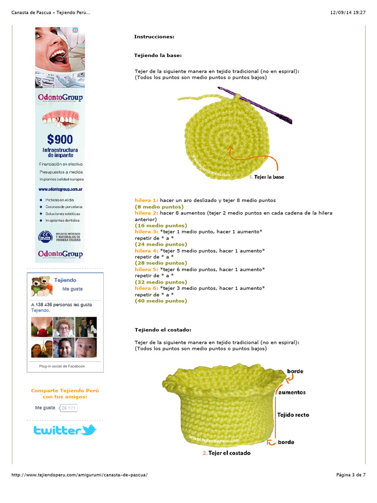 Canasta De Pascua Tejiendo Perú Pdf Red Mundial Internet Y Web