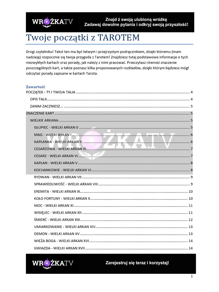 Przewodnik Kart Tarota | PDF