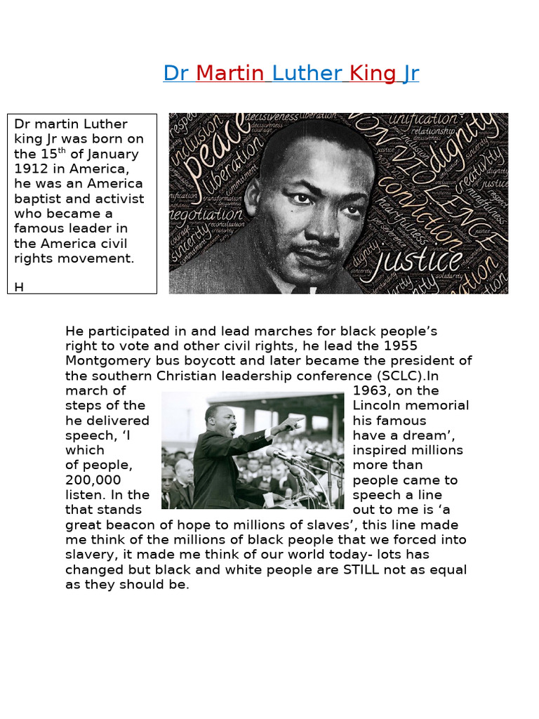 Martin Luther King Jr: Civil Rights Leader | PDF