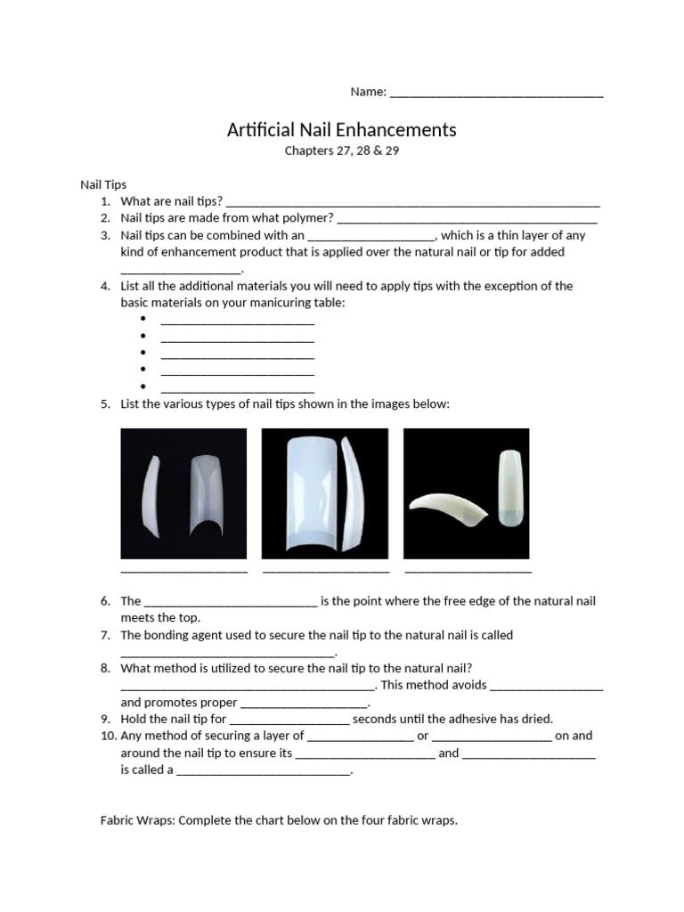 Nail Tips and Enhancements Guide | PDF | Nail (Anatomy) | Materials