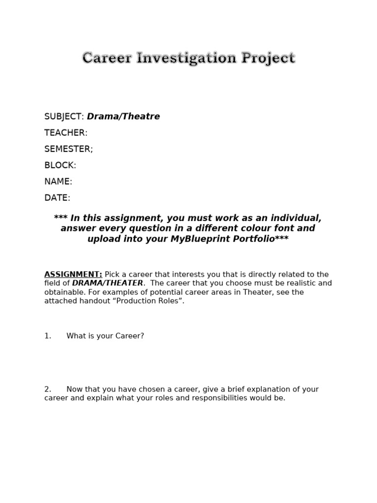 NM55wcopSPWkzRc2Zr8n_Career+Ed+Assignment+-+Mr.+Rossiter | PDF