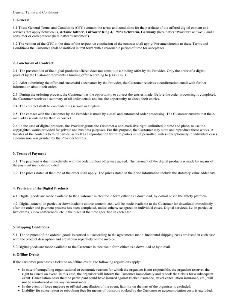 Digital Content Purchase Terms & Conditions | PDF | Legal Liability ...