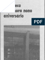 Biblioteca comemora nono aniverssario