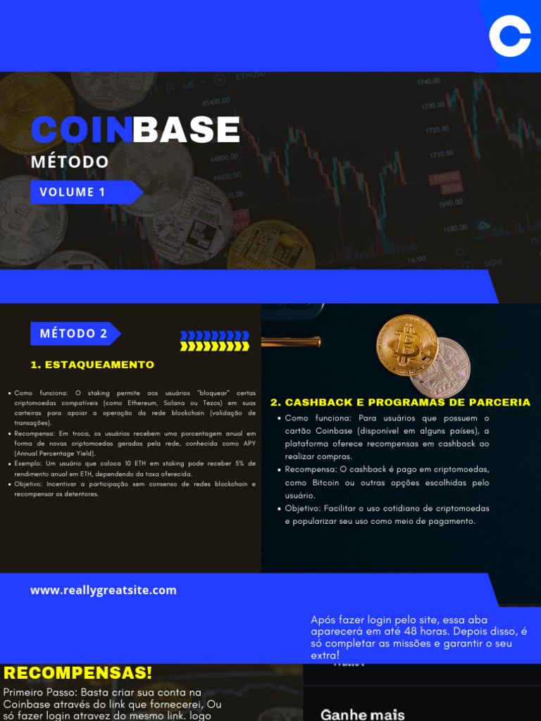 Método Coinbase: Staking e Cashback | PDF | Criptomoeda | Bitcoin
