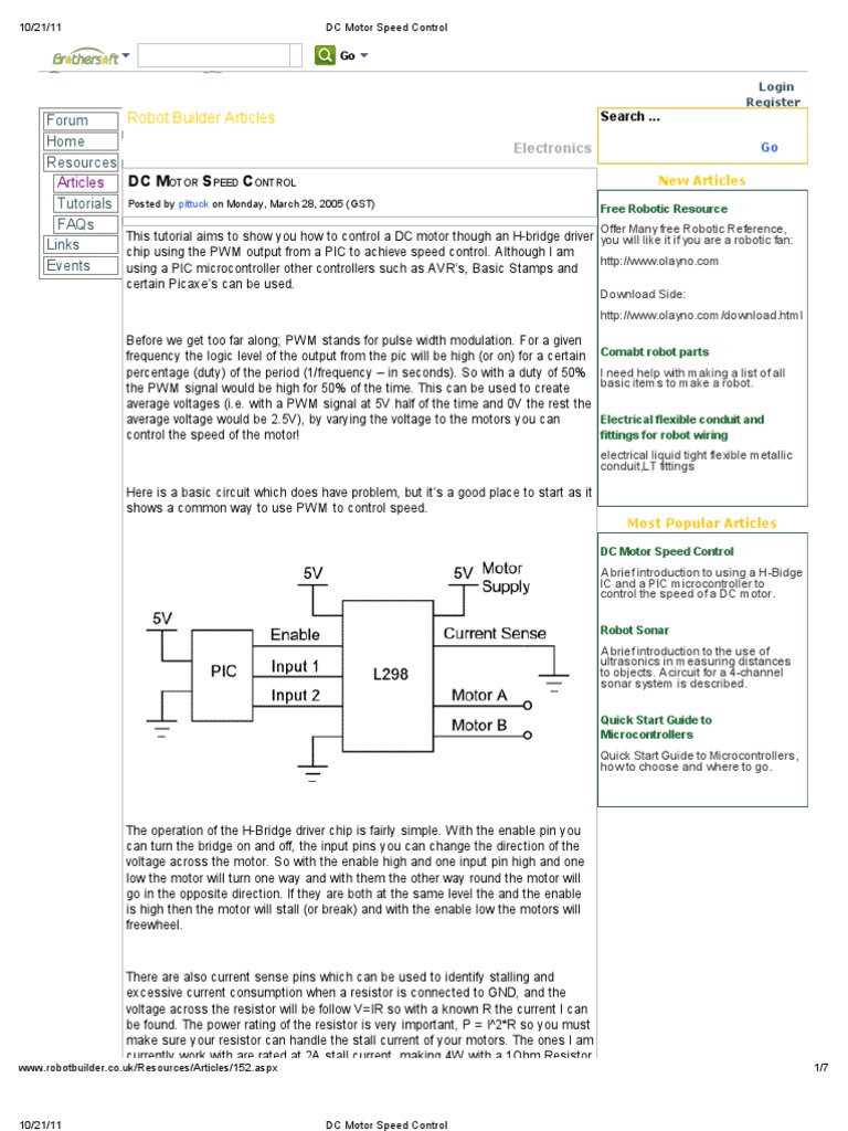 DC Motor Speed Control | PDF | Pic Microcontroller | Electromagnetism