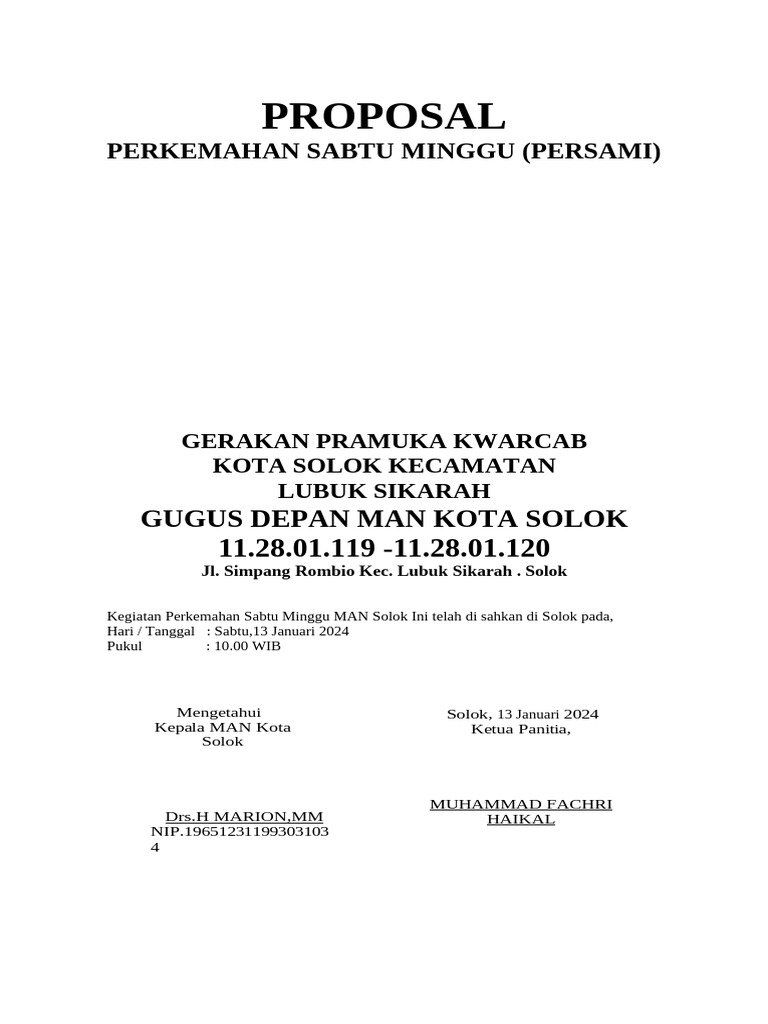 Proposal-Persami | PDF